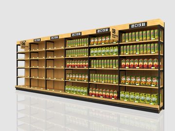 Sieci sklepowe Metalowe supermarkety / Gondola Sklep spożywczy Regały na żywność